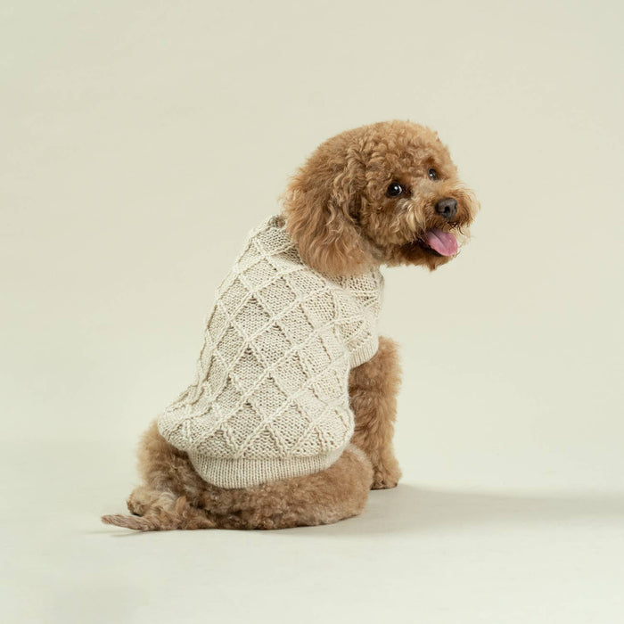 Alqo Wasi | Diamond Knit - Peruvian Alpaca Dog Jumper-Alqo Wasi-Love My Hound