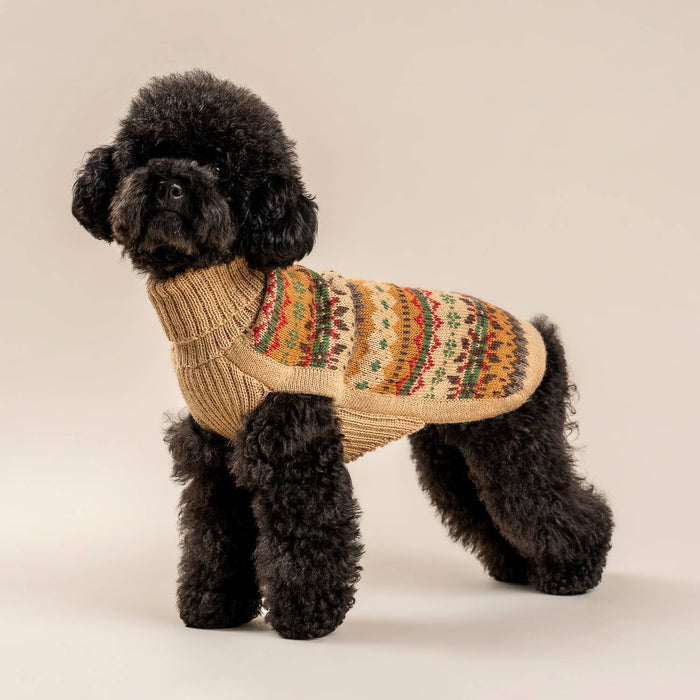 Alqo Wasi | Fair Isle Finn - Peruvian Alpaca Dog Jumper-Alqo Wasi-Love My Hound