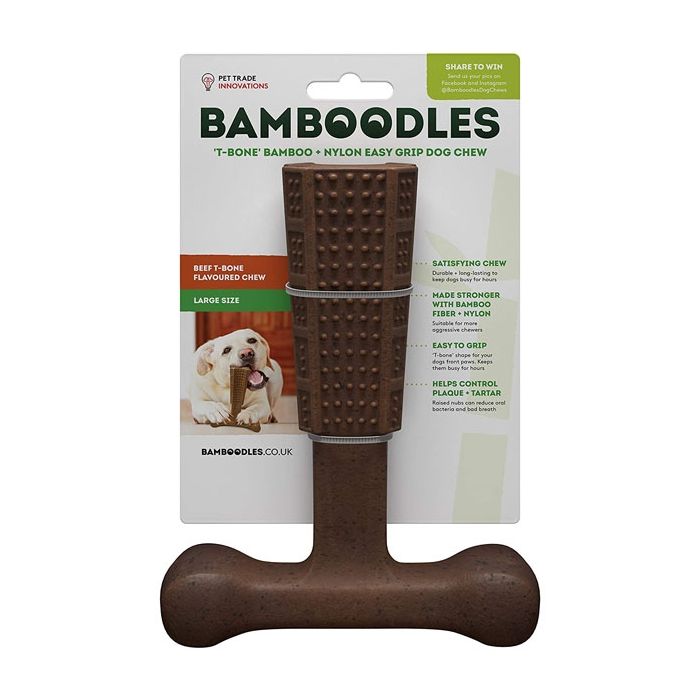 Bamboodles - Bamboo Chews - Beef T-Bone Flavour-Bamboodles-Love My Hound