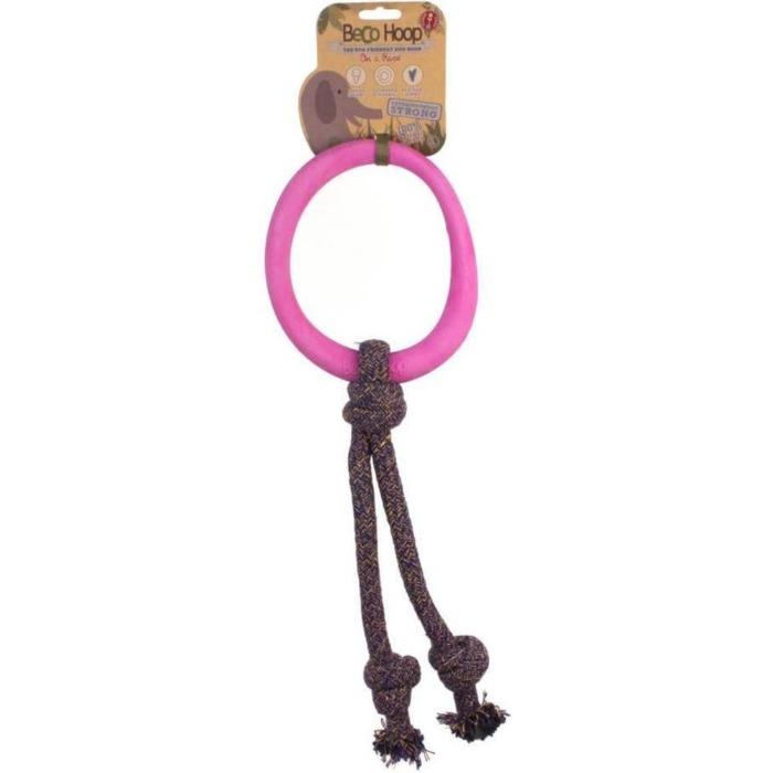 Beco - Hoop on Rope Dog Toy - Pink-Beco-Love My Hound