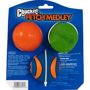 Chuckit Fetch Medley Assorted Medium Gen 2 (3Pk) 6.5cm-ChuckIt-Love My Hound