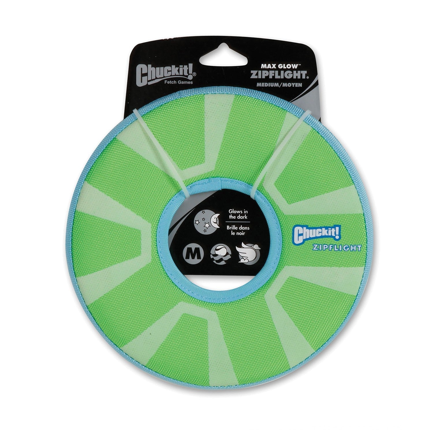 Chuckit - Zipflight Glow - Medium - Green-ChuckIt-Love My Hound