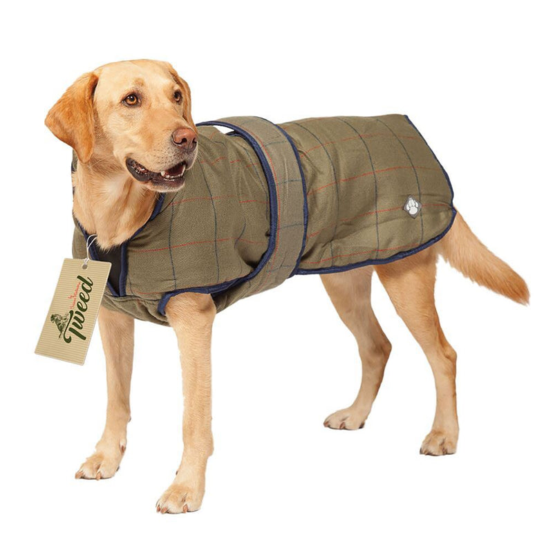 Danish Design - Showerproof Padded Dog Coat - Green Tweed-Danish Design-Love My Hound