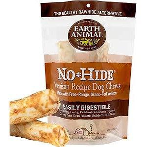 Earth Animal | No Hide Dog Chew - Venison 2pk