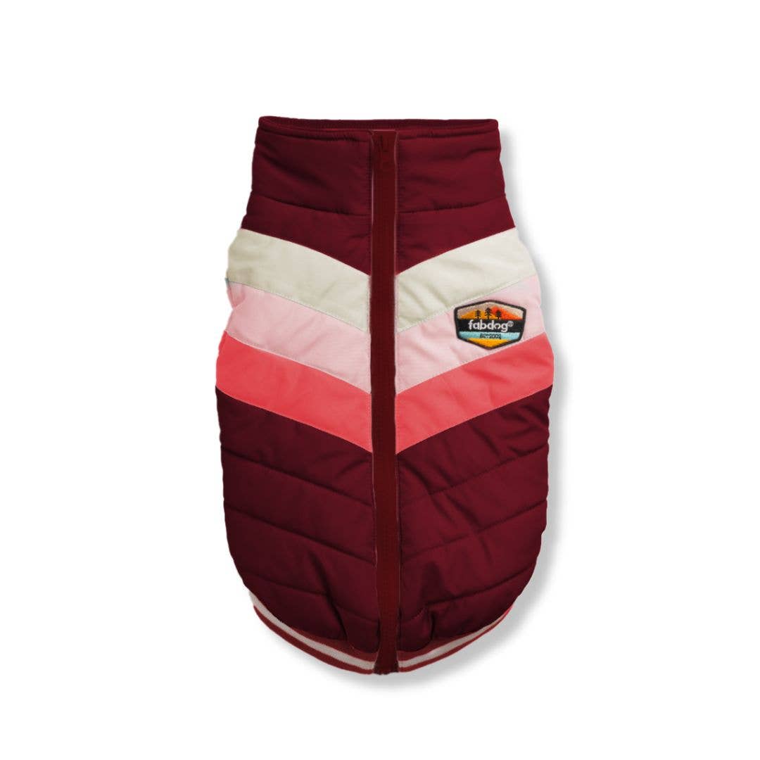 Fabdog | Burgundy Chevron Dog Coat-Fabdog-Love My Hound