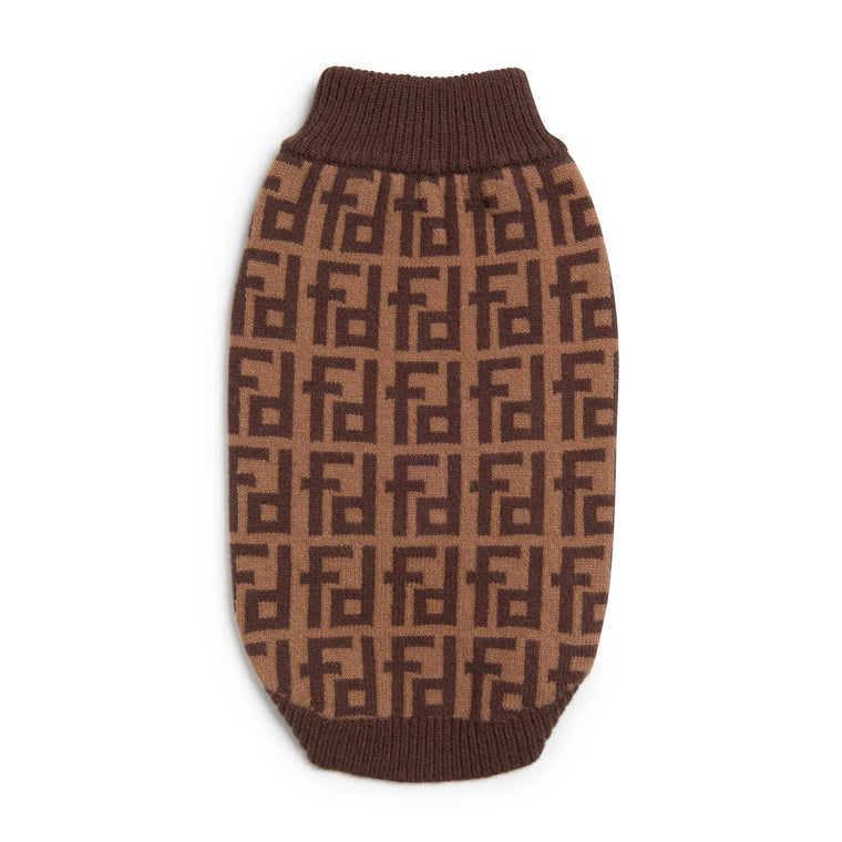 Fabdog | Designer Monogram Sweater - Brown