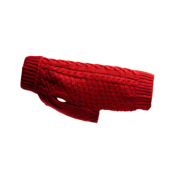 Fabdog | Super Chunky Dog Sweater Red-Fabdog-Love My Hound