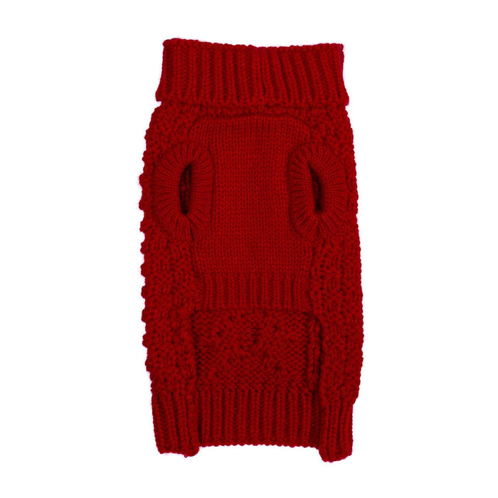 Fabdog | Super Chunky Dog Sweater Red-Fabdog-Love My Hound