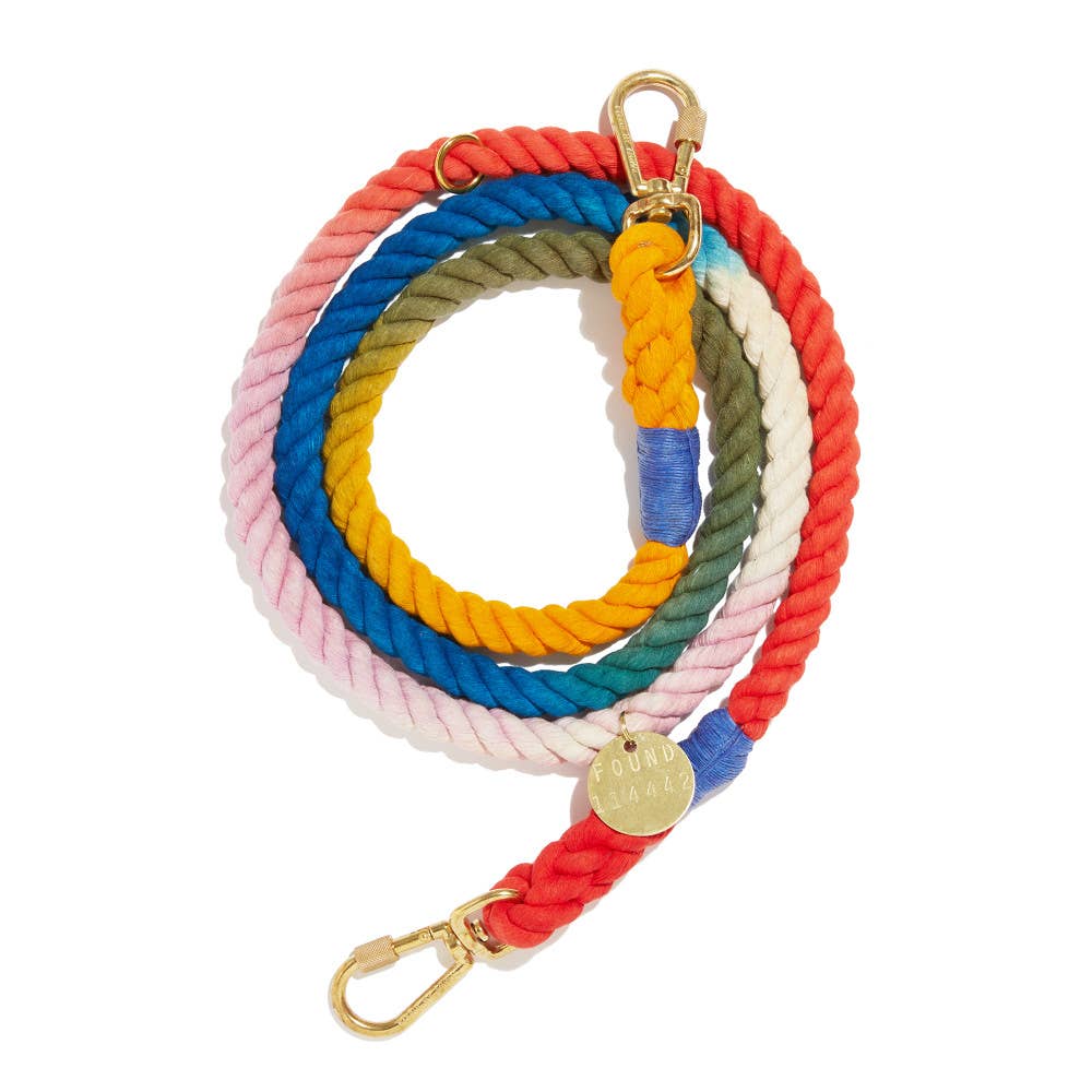 Found My Animal | Original Adjustable The Henri Ombre Cotton Rope Dog Leash-Found My Animal-Love My Hound