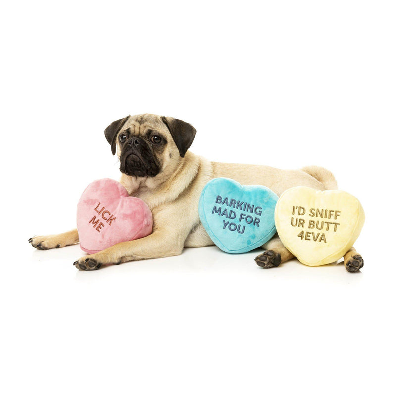 FuzzYard Candy Hearts 3 Pack - Dog Toy-FuzzYard-Love My Hound