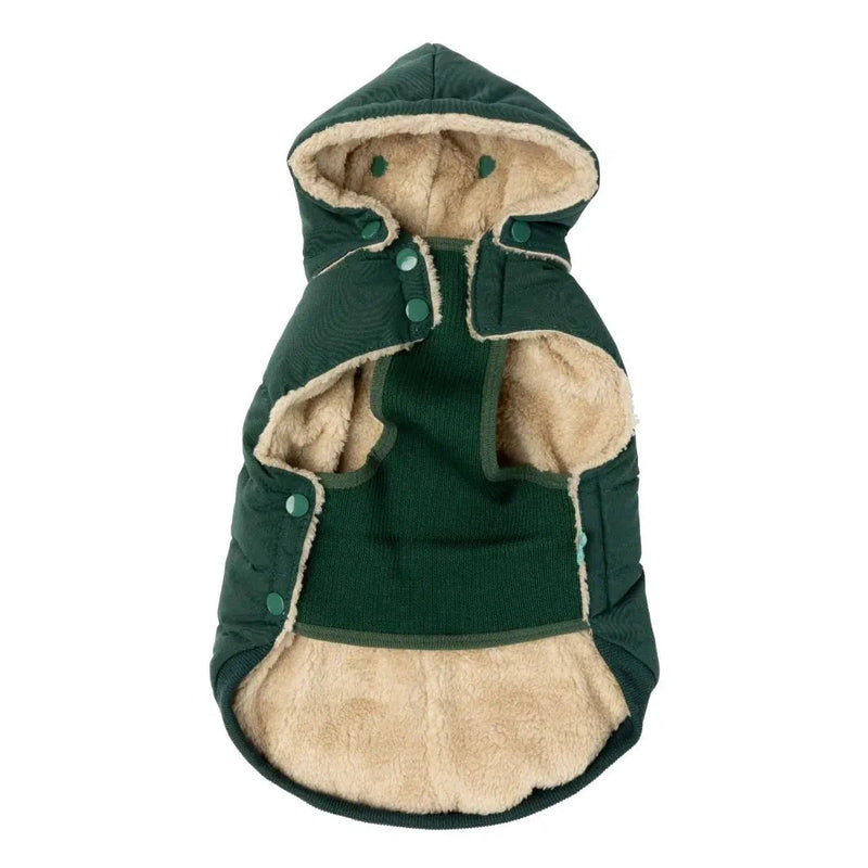 FuzzYard | Essential Puffer Jacket - Forest Green-FuzzYard-Love My Hound