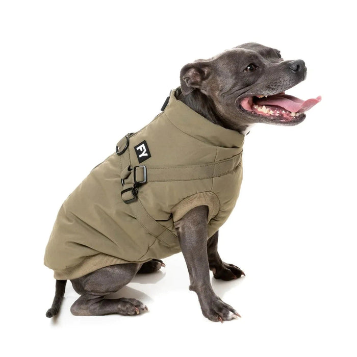 FuzzYard | Flash Harness Jacket - Khaki-FuzzYard-Love My Hound