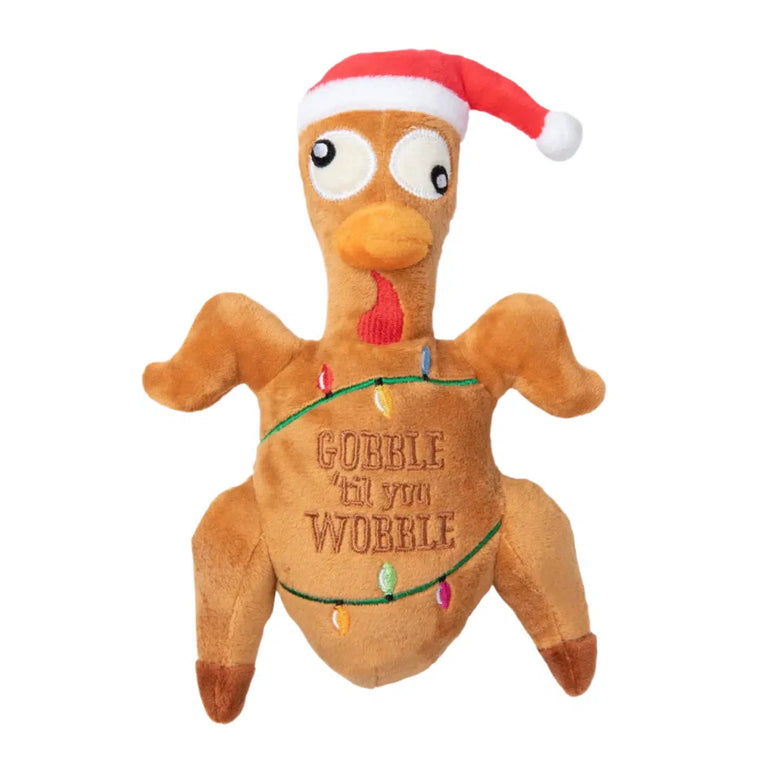 FuzzYard | Gobble Til You Wobble Turkey - Christmas Dog Toy