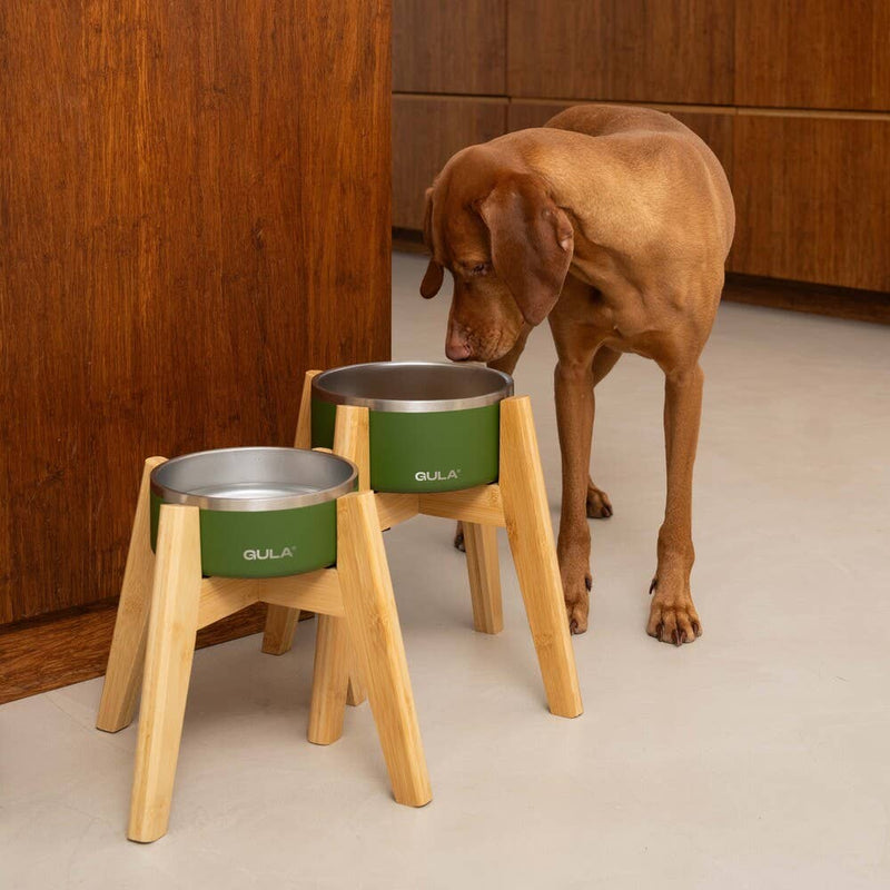 GULA | Bamboo Dog Bowl Stand-GULA-Love My Hound