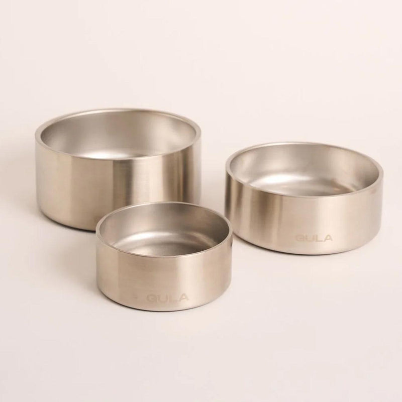 GULA | Double walled and insulated - Silver Dog Bowl-GULA-Love My Hound