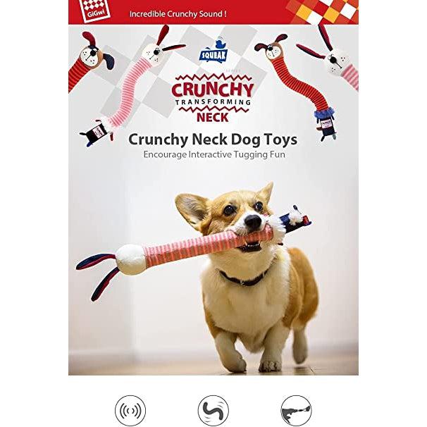 GiGwi - Crunchy Neck 'Plush Friendz' Dog with squeeker - Dog Toy-GiGwi-Love My Hound