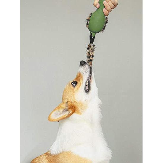 GiGwi - Duck 'Push To Mute' with Plush Tail - Dog Toy Green-GiGwi-Love My Hound
