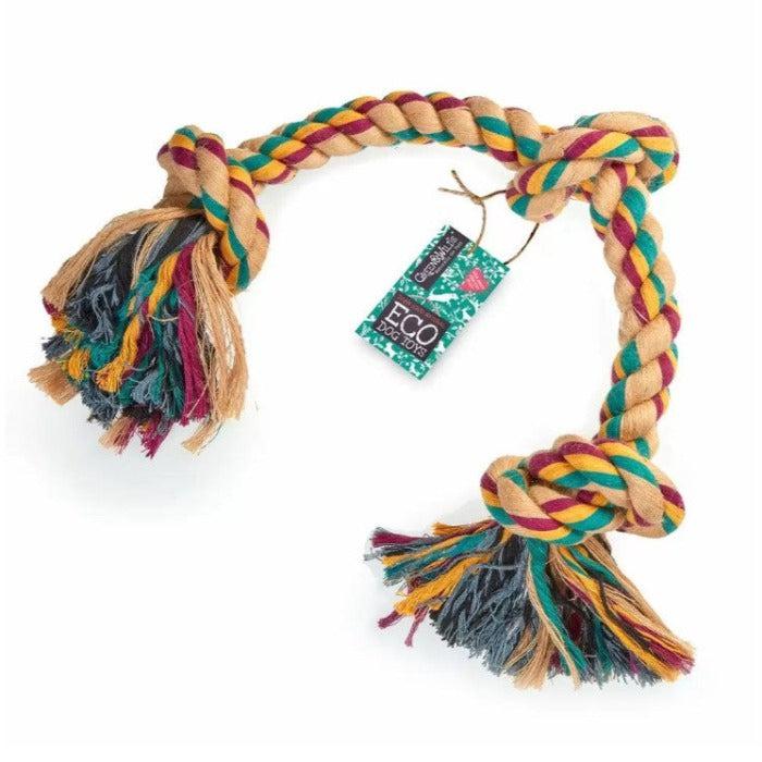 Green & Wilds | Big Rope 3 Knot - Eco Dog Toy-Green & Wilds-Love My Hound