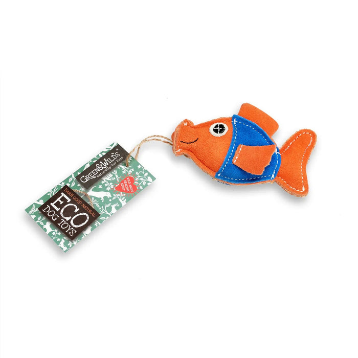 Green & Wilds | Eco Dog Toy - Goldie the Goldfish-Green & Wilds-Love My Hound