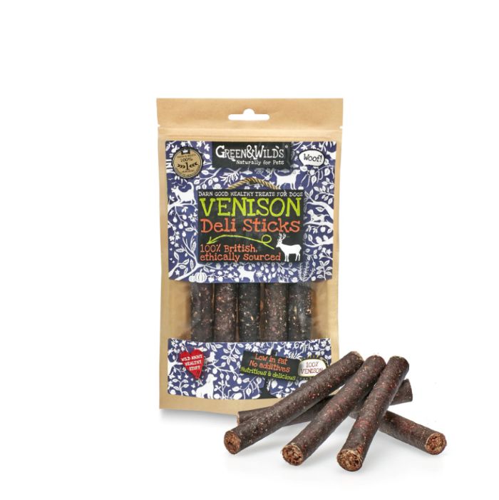 Green & Wilds | Venison Deli Sticks Dog Treats 75g-Green & Wilds-Love My Hound