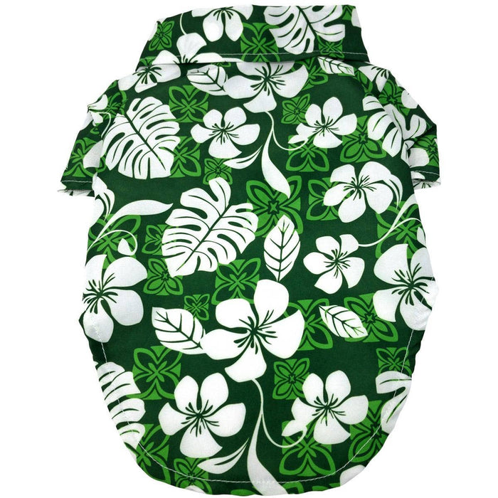 Hawaiian Camp Shirt - Tropical Green-Doggie Design-Love My Hound