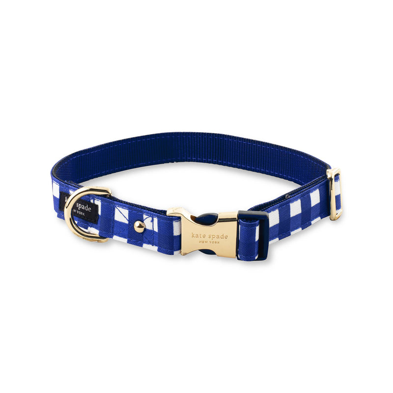 Kate Spade New York | Navy Gingham - Dog Collar-Kate Spade New York-Love My Hound