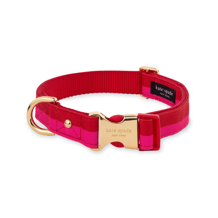 Kate Spade New York | Red and Pink Stripe - Dog Collar