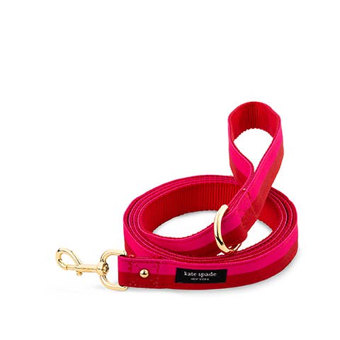 Kate Spade New York | Red and Pink Stripe - Dog lead-Kate Spade New York-Love My Hound