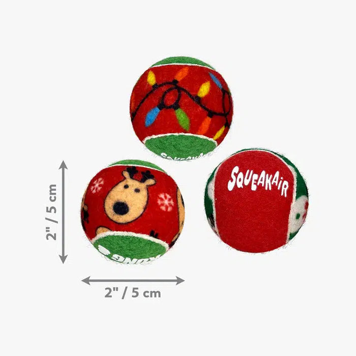 Kong | SqueakAir Christmas Balls - 6 Pk Medium-Kong-Love My Hound