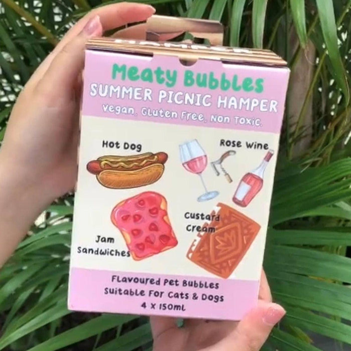 Meaty Bubbles | Summer picnic box 4 x 150ml English picnic flavours-Meaty Bubbles-Love My Hound