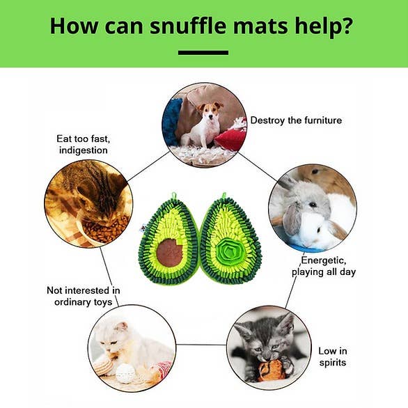 PawsNDogz | Delicious Avocado™ Anti-Bite Snuffle Mat | Challenge Level 3-PawzNDogz-Love My Hound