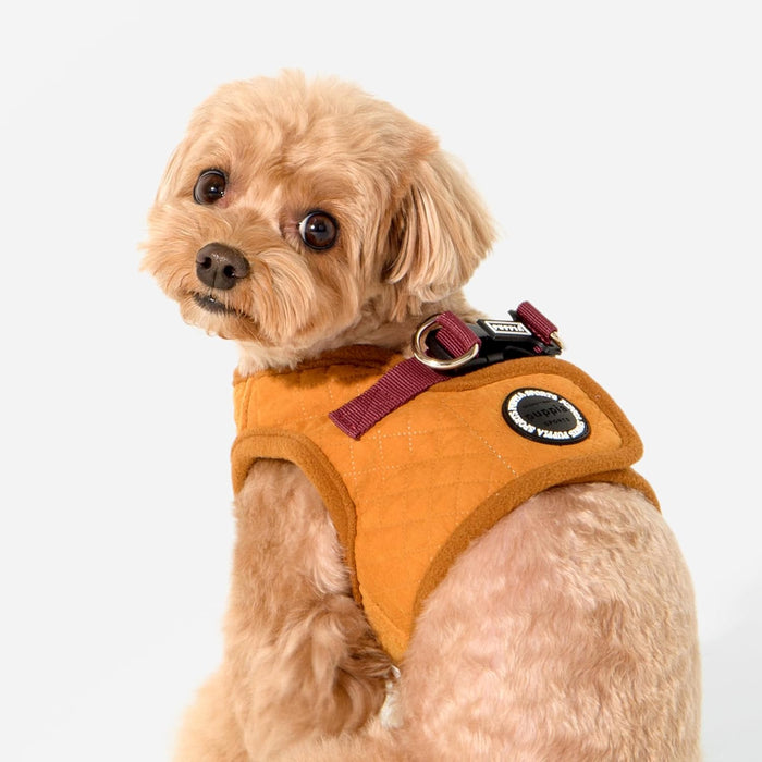 Puppia | Irvin Quilted Dog Harness (B) - Mustard-Puppia-Love My Hound