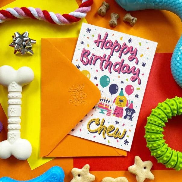 Scoff Paper - Happy Birthday To Chew - Edible Birthday Card-Scoff Paper-Love My Hound