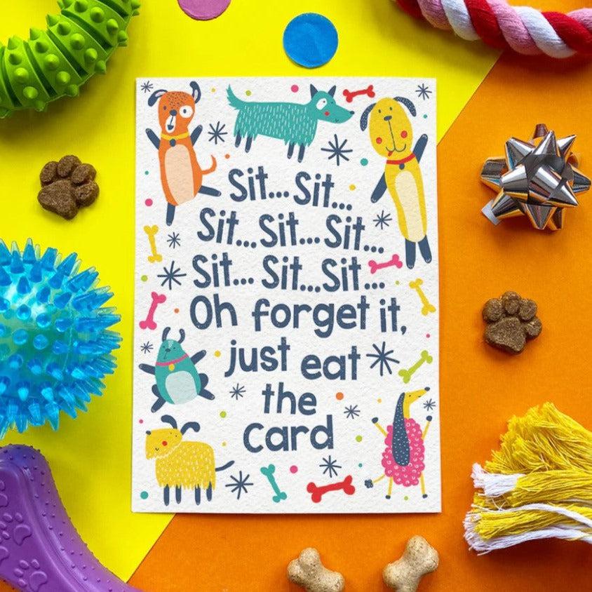 Scoff Paper - Sit Sit Sit - Edible Birthday Card-Scoff Paper-Love My Hound