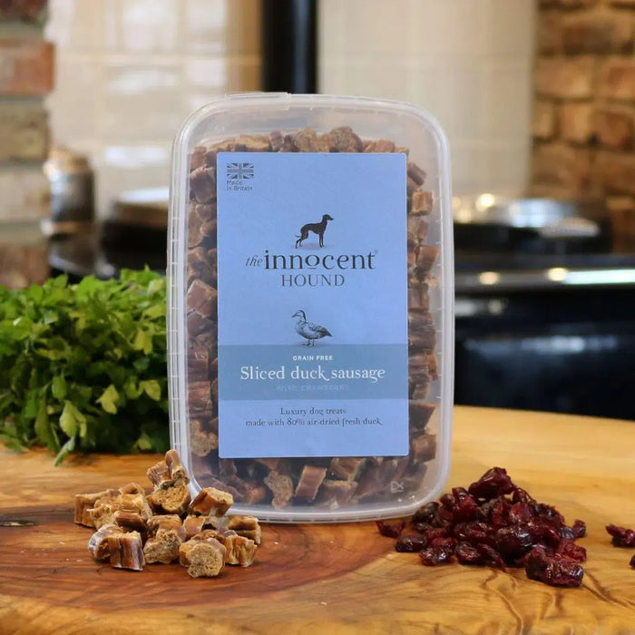 The Innocent Hound - Sliced Duck Sausages with Cranberry Dog Treats-The Innocent Hound-Love My Hound