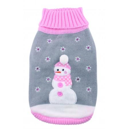 Christmas Dog Jumper- Crystal Snowflake Snowman-Pet London-Love My Hound