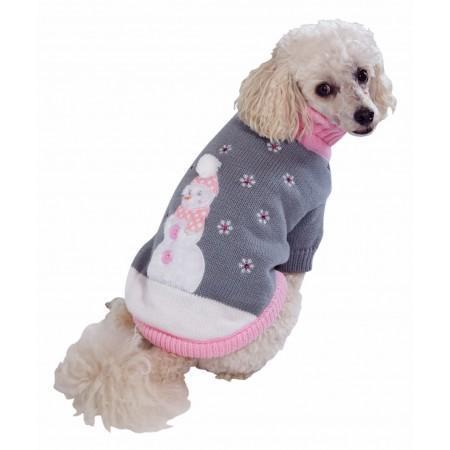 Christmas Dog Jumper- Crystal Snowflake Snowman-Pet London-Love My Hound