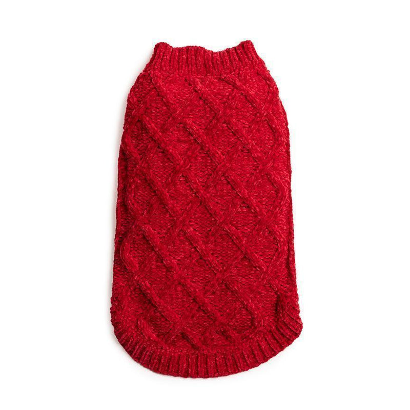 Fabdog | Chenille Super Soft Dog Jumper - Red-Fabdog-Love My Hound