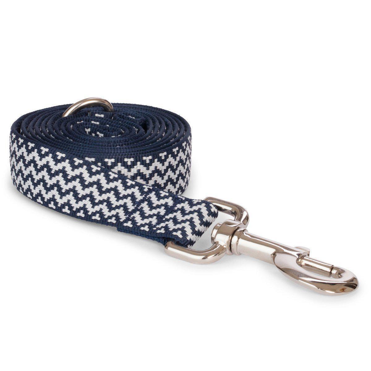 Fabdog | Chevron Dog Lead Blue-Fabdog-Love My Hound