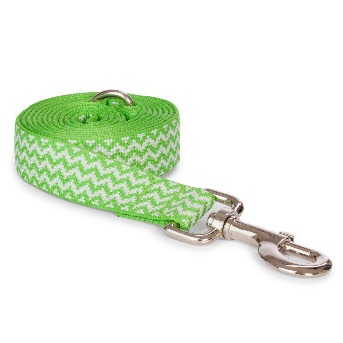 Fabdog | Chevron Dog Lead Green-Fabdog-Love My Hound