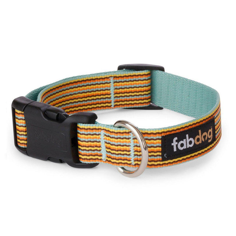 Fabdog | Mini Stripe Collar Sky-Fabdog-Love My Hound