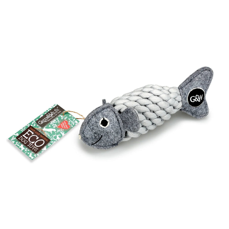 Green & Wilds | Eco Dog Toy - Roger the Ropefish