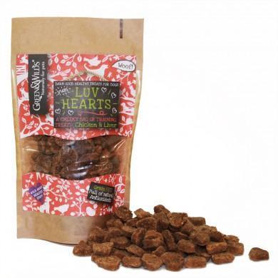 Green & Wilds | Luv Hearts Dog Treats 100g-Green & Wilds-Love My Hound