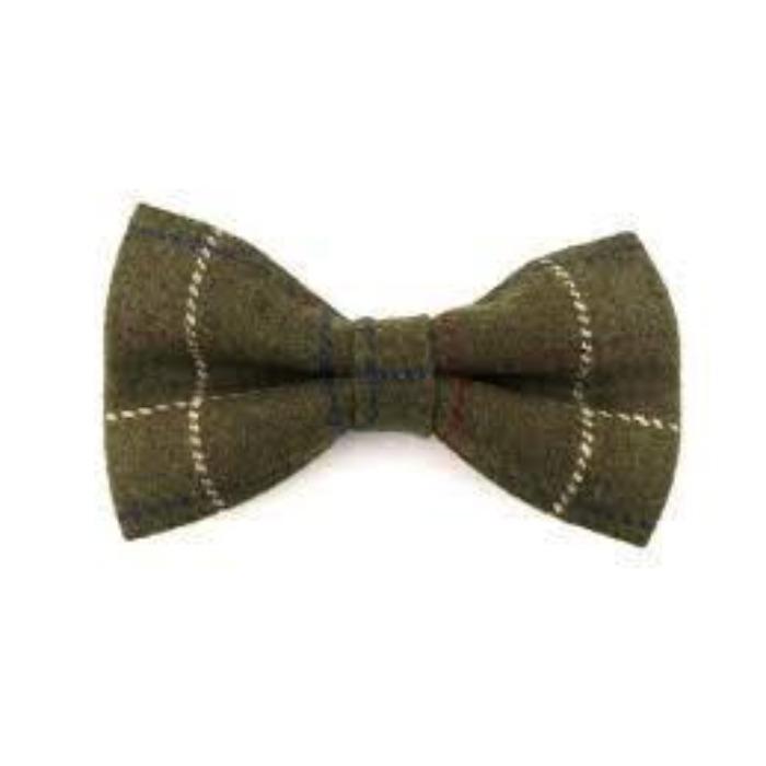 Hugo & Hudson - Dark Green Tweed Dog Bow Tie-Hugo & Hudson-Love My Hound