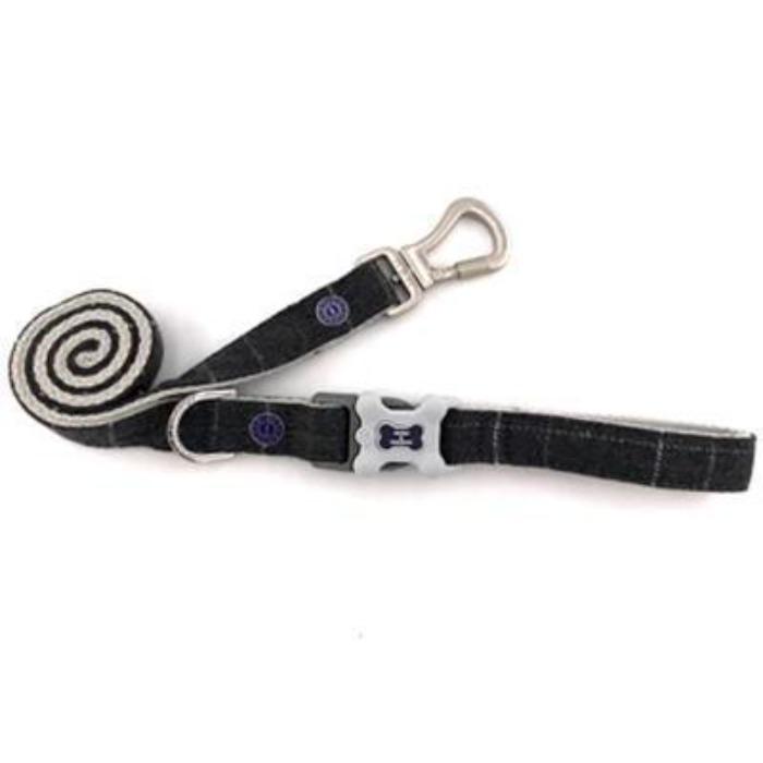 Hugo & Hudson - Navy Checked Dog Lead