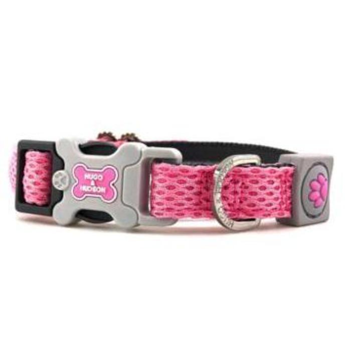 Hugo & Hudson - Pink Mesh Dog Collar-Hugo & Hudson-Love My Hound