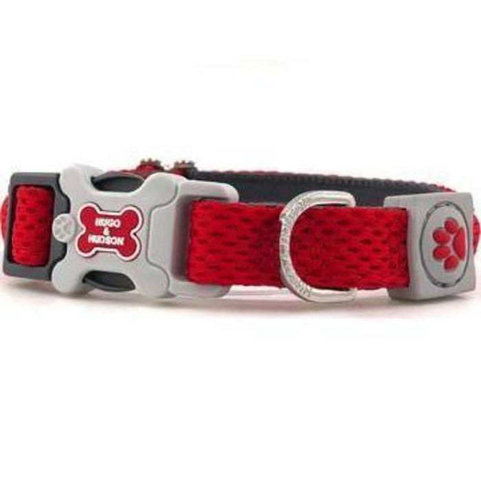 Hugo & Hudson - Red Mesh Dog Collar-Hugo & Hudson-Love My Hound