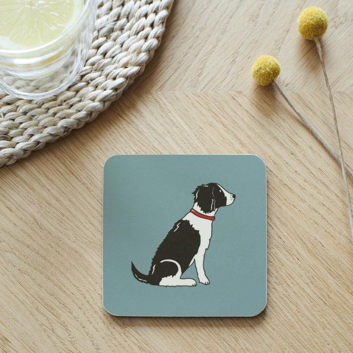 Sweet William - Black & White Springer Spaniel Coaster-Sweet William-Love My Hound